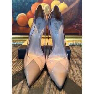 Schutz Cendi Pump - Honey Beige Vinyl Patent Leather, Sz 7